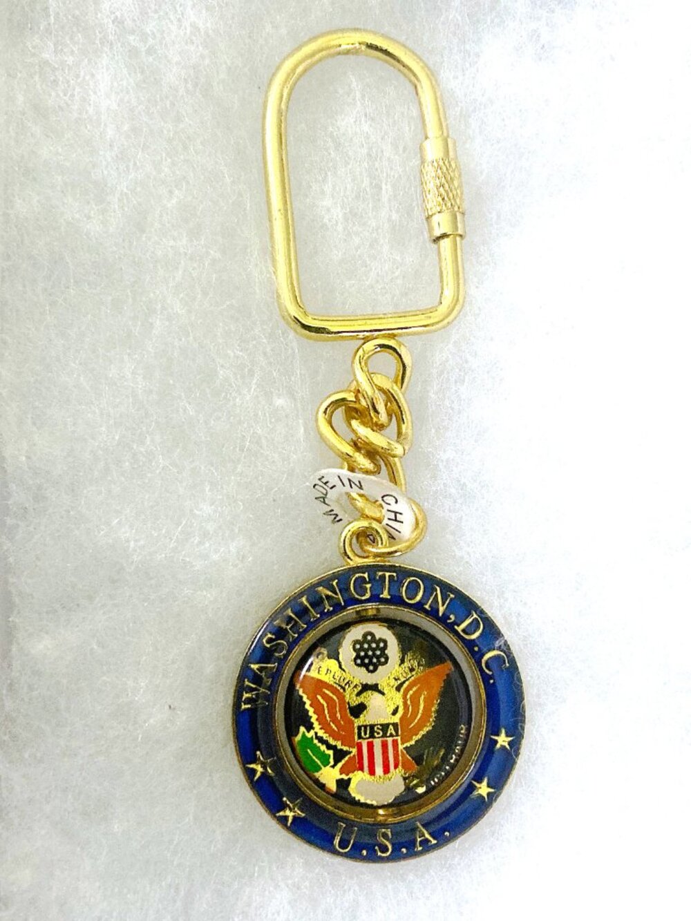 New Washington D.C. Spin Gold Key Ring